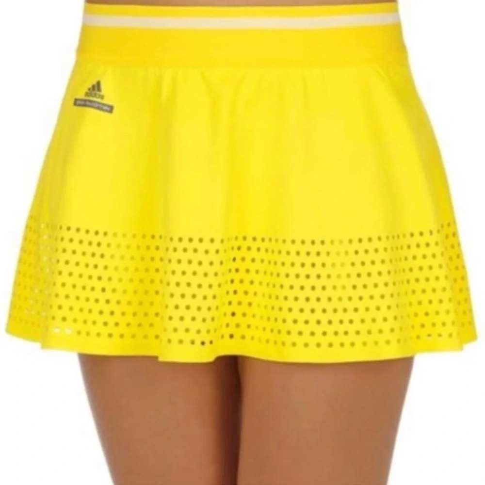 Adidas x Stella McCartney Barricade Tennis Skort Neon Yellow Laser Cut Womens L